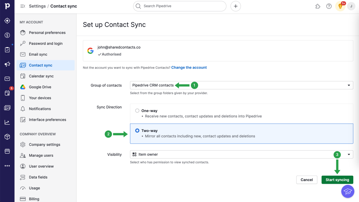 Search results for 'Google Calendar' in the Pipedrive Marketplace