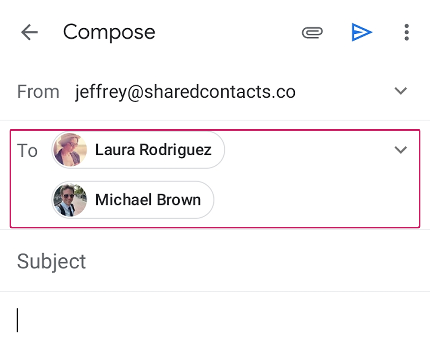 在 Android 上撰写电子邮件