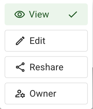 Verfügbare Berechtigungen in Shared Contacts Manager