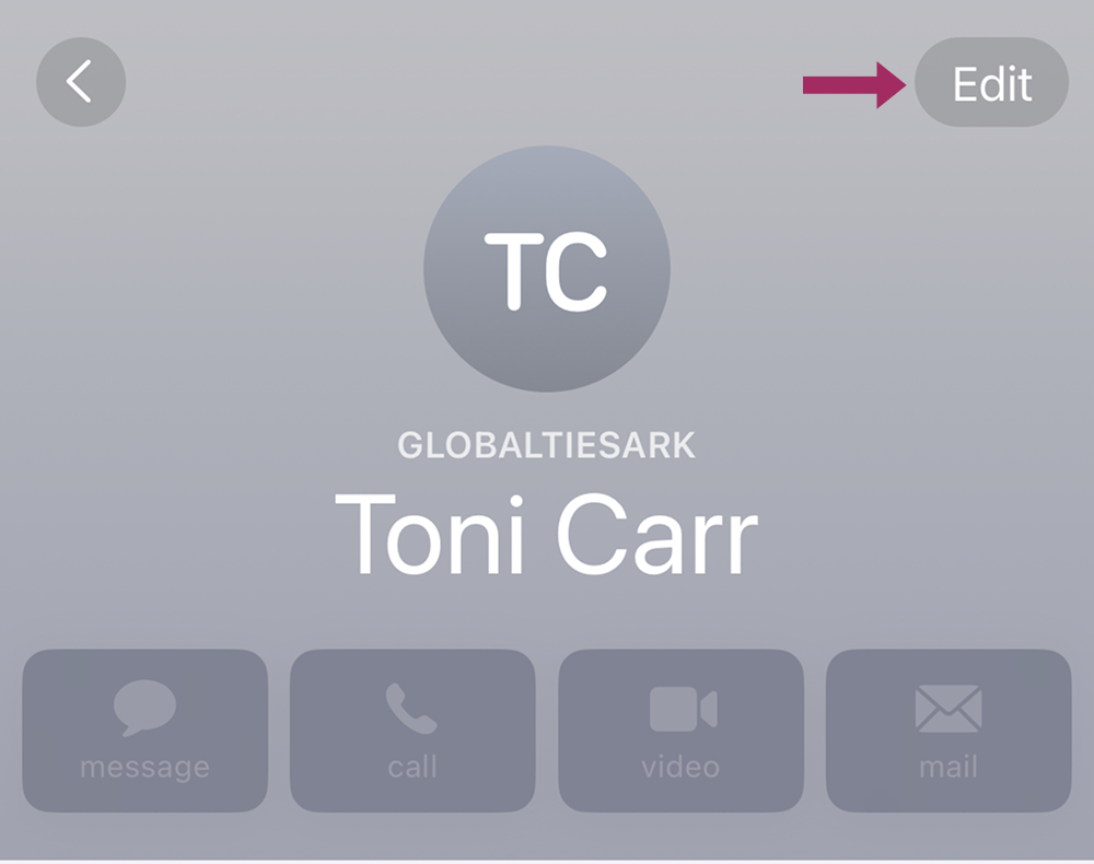 在 iPhone 中编辑联系人