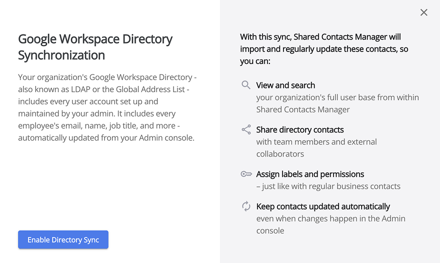 Enable directory sync