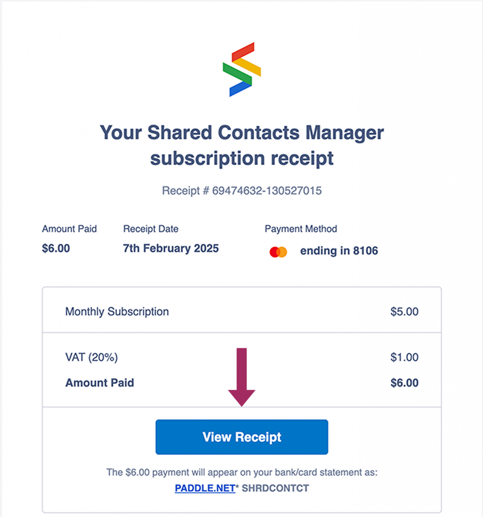 Recibo Shared Contacts Manager