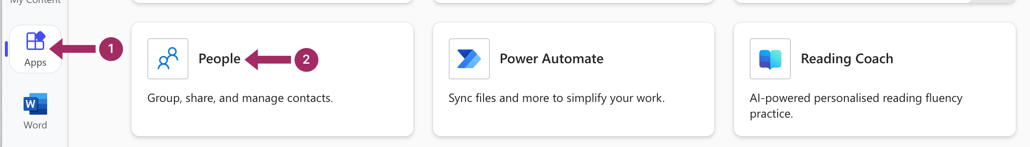 Microsoft Office 365 中的应用程序菜单