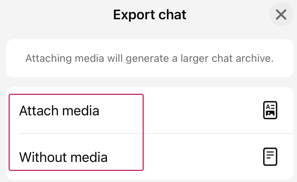 如何导出联系人 WhatsApp 联系人聊天记录(带或不带菜单
