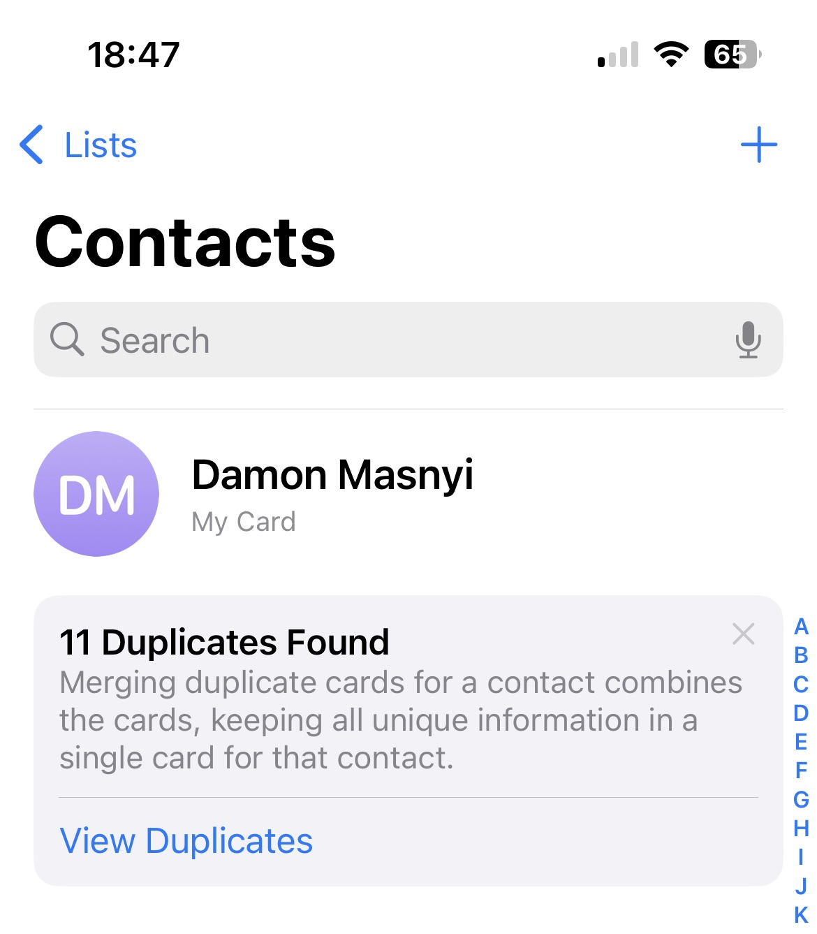 在 iPhone 上找到重复的联系人