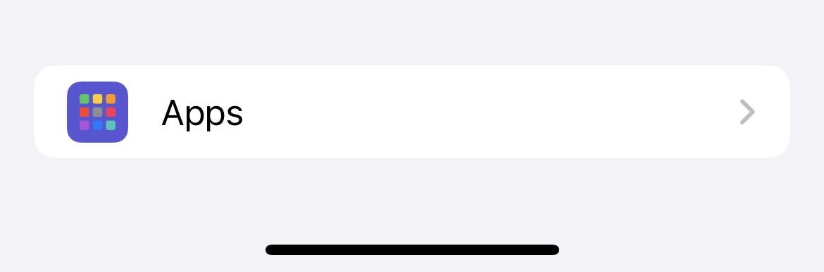 iOS 设备中的应用程序菜单