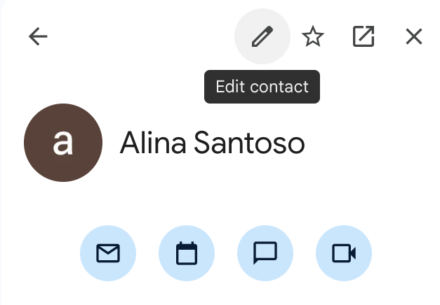 Editing Google Contacts from Gmail
