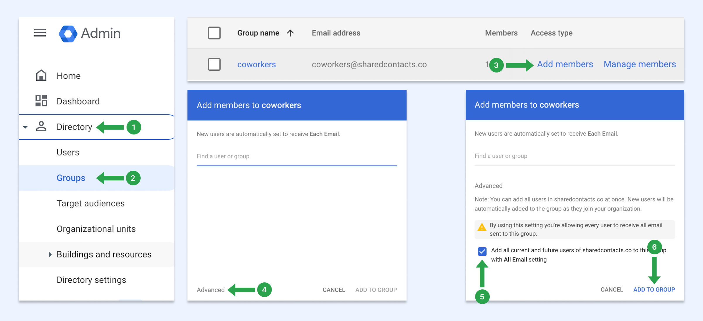 Konfigurera en användargrupp så att den automatiskt inkluderar nya användare i Google Workspace Admin-panel